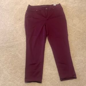 Maroon, Chico’s pants, Size 16R/3